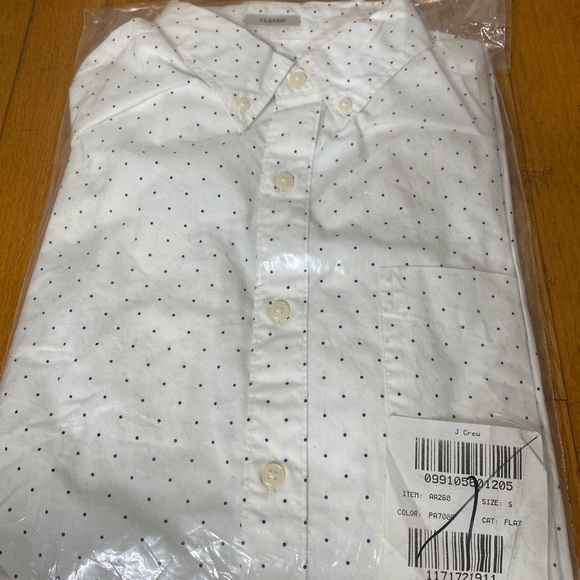 Jcrew Stretch Secret Wash shirt in organic cotton mini dots - Picture 2 of 2